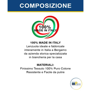Completo Lenzuola Balzate 2 piazze Relax 149 100% Cotone e Made in Italy con stampa digitale HD