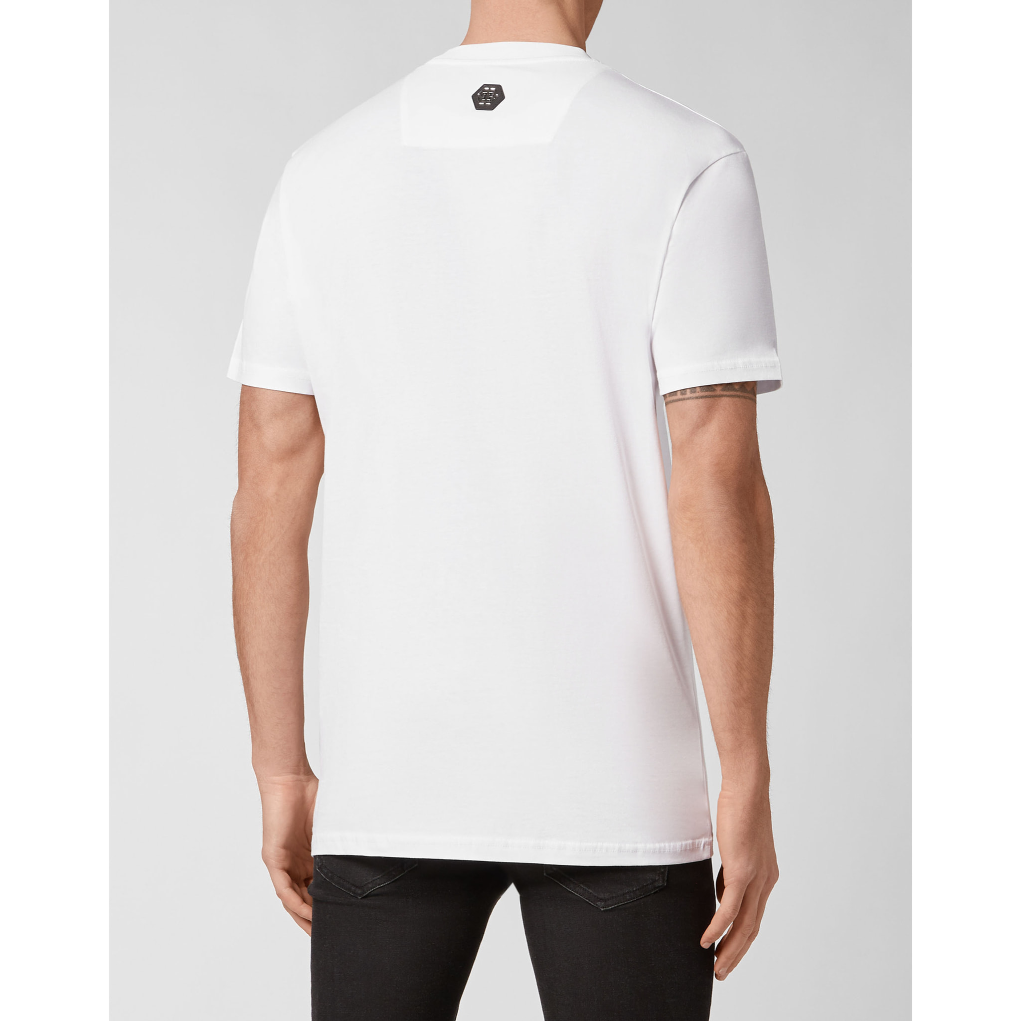 PHILIPP PLEIN Camiseta de cuello redondo y manga corta TATTOO