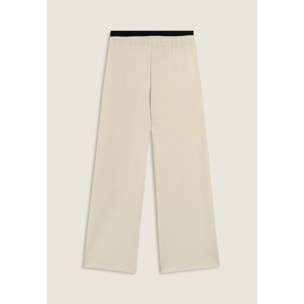 Pantaloni donna oversize con ricamo