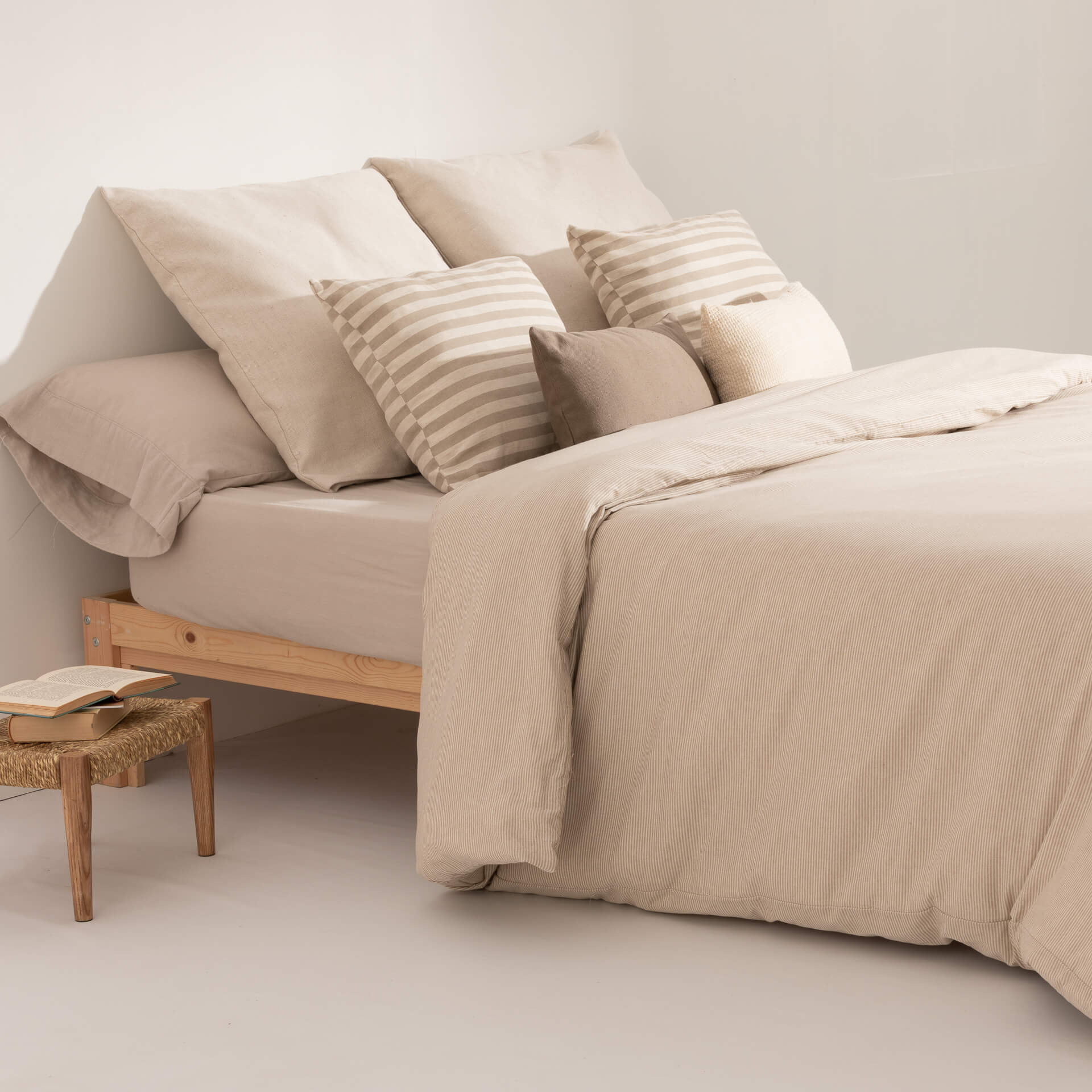 Housse de couette jacquard Jávea Petit Tabac