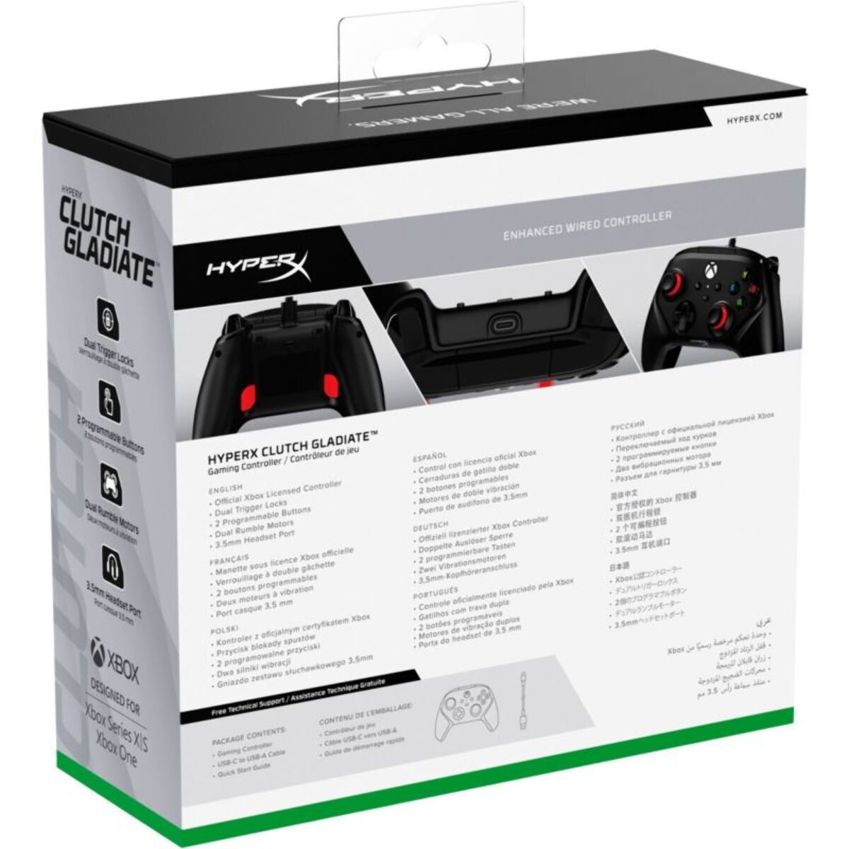 Manette HYPERX CLUTCH GLADIATE BLACK