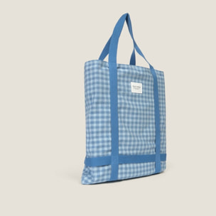 Bolso de playa algodón con cintas Somsu color azul 100% Algodón