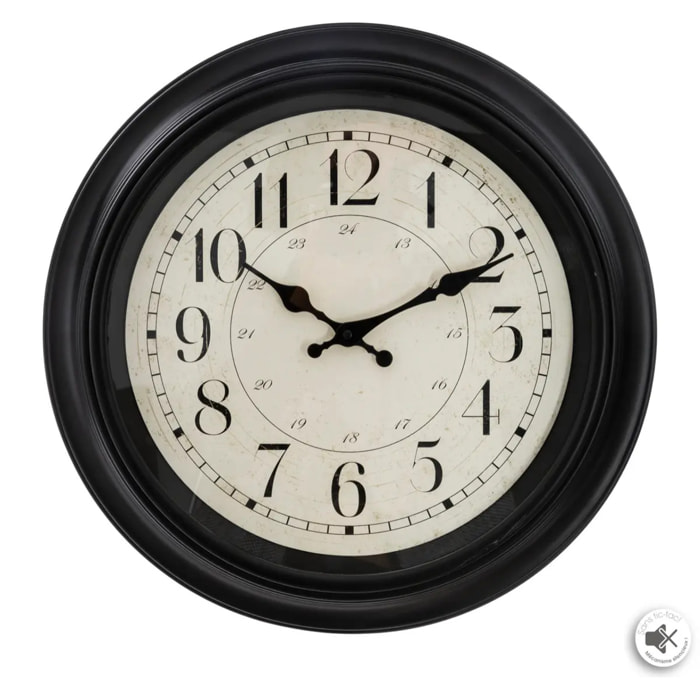 Horloge à moulures - verre - D40 cm