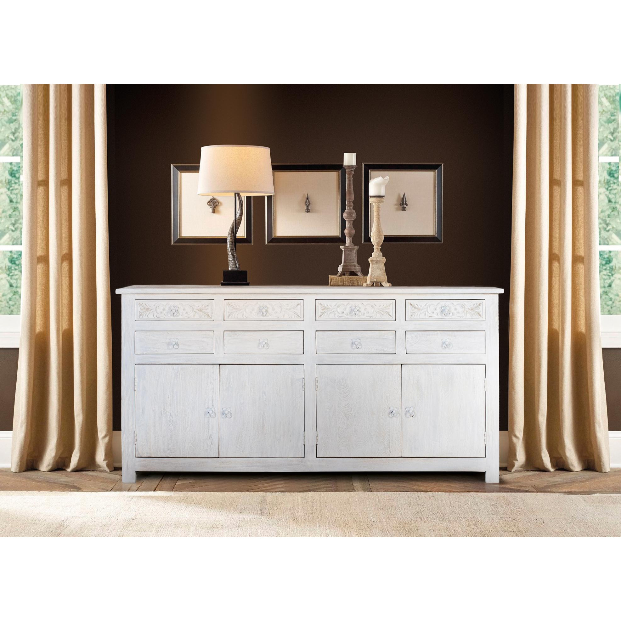 Aparador de Madera de Mango Estilo Mediterráneo Moderno