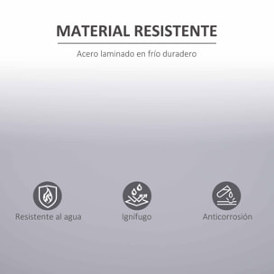 Armario Archivador Metálico, Archivador de Oficina, con 2 Puertas, Cerradura, Estante Ajustable, Armario Metálico para Sala de Estar, Estudio, 80x40x92,5 cm, Gris