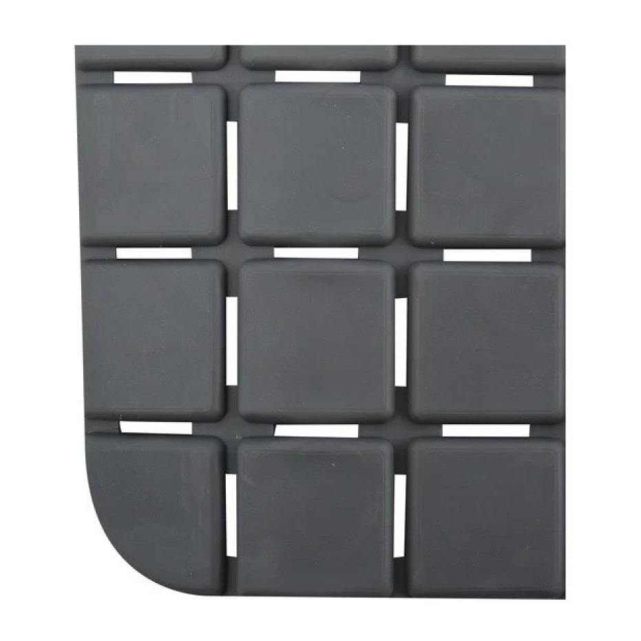 Tapis Fond de baignoire antidérapant Caoutchouc QUADRO 36x76cm Gris MSV