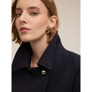 Motivi - Cappotto doppiopetto in panno - Blu