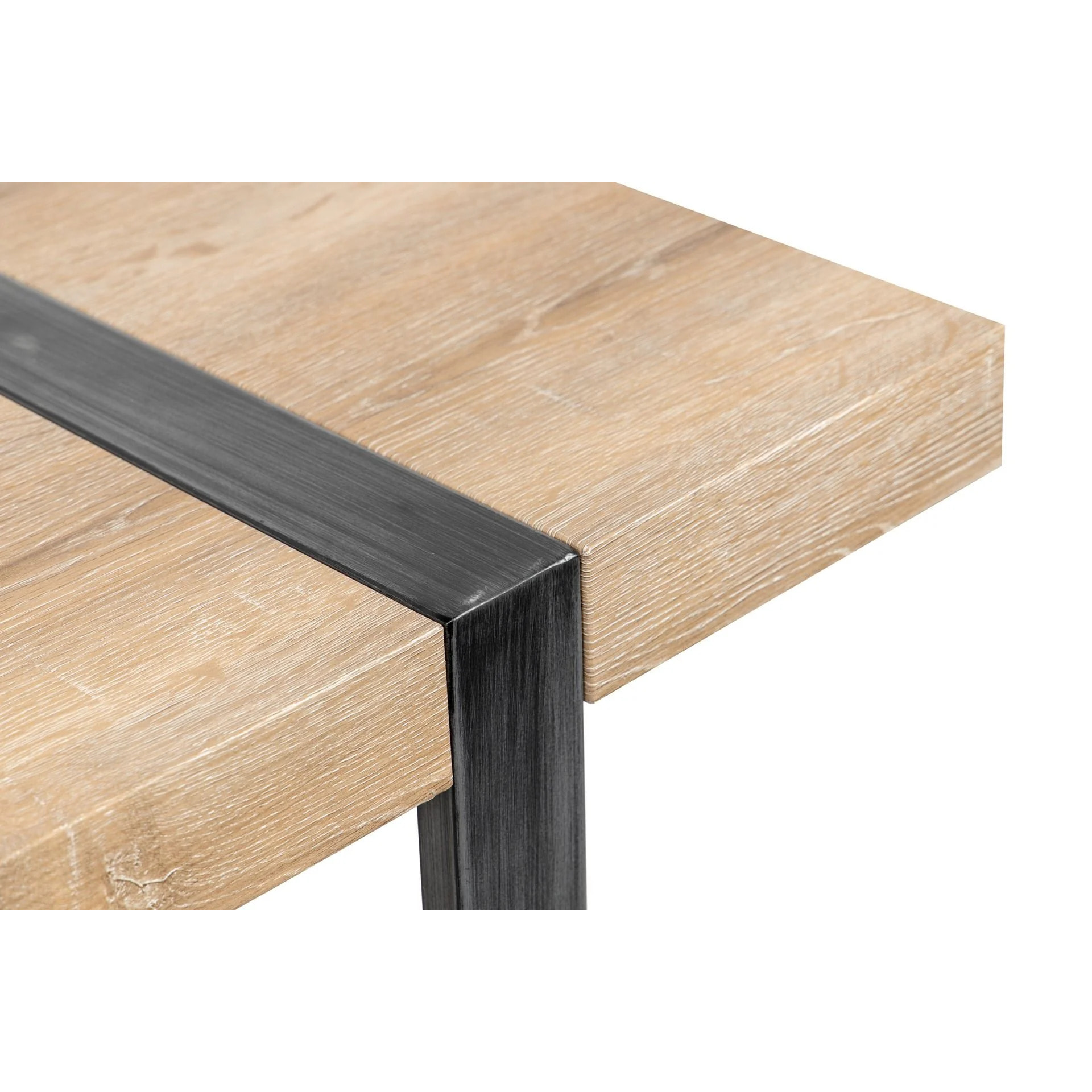 Mesa Comedor Madera-metal Natural 180x90x76 Cm