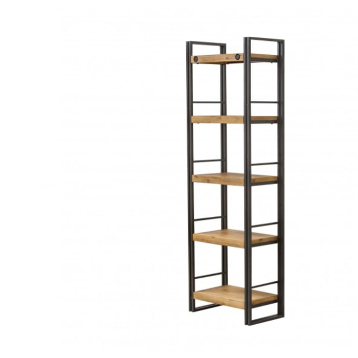 Bibliothèque en bois et métal 5 étagères - ATELIER
