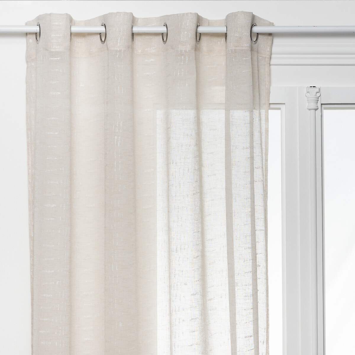 Voilage imprimé Fred beige 140x240cm