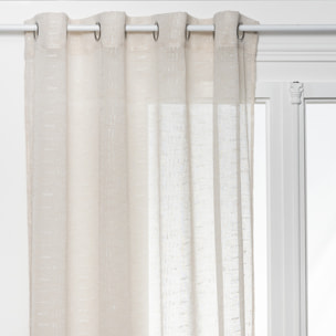 Voilage imprimé Fred beige 140x240cm