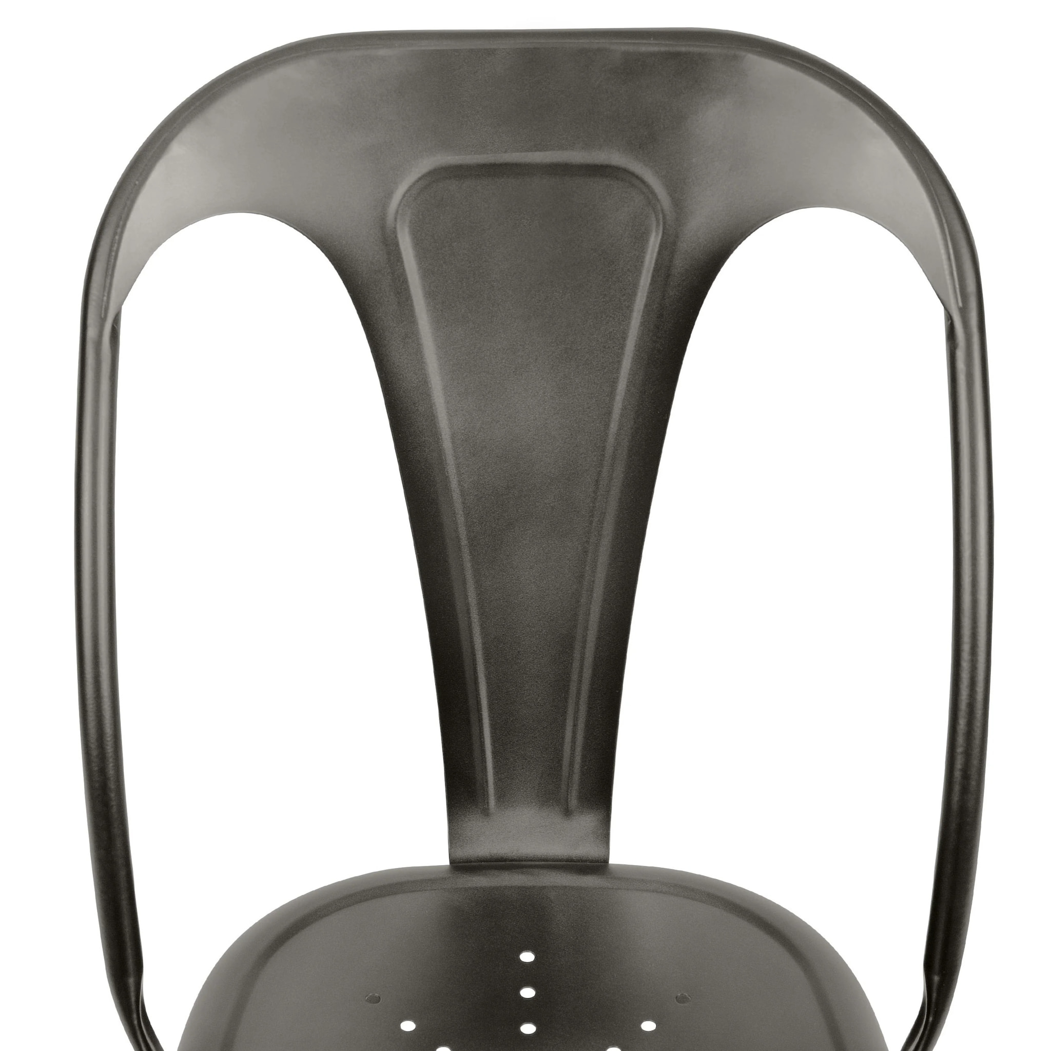 Lot de 2 chaises en métal gris - Indus