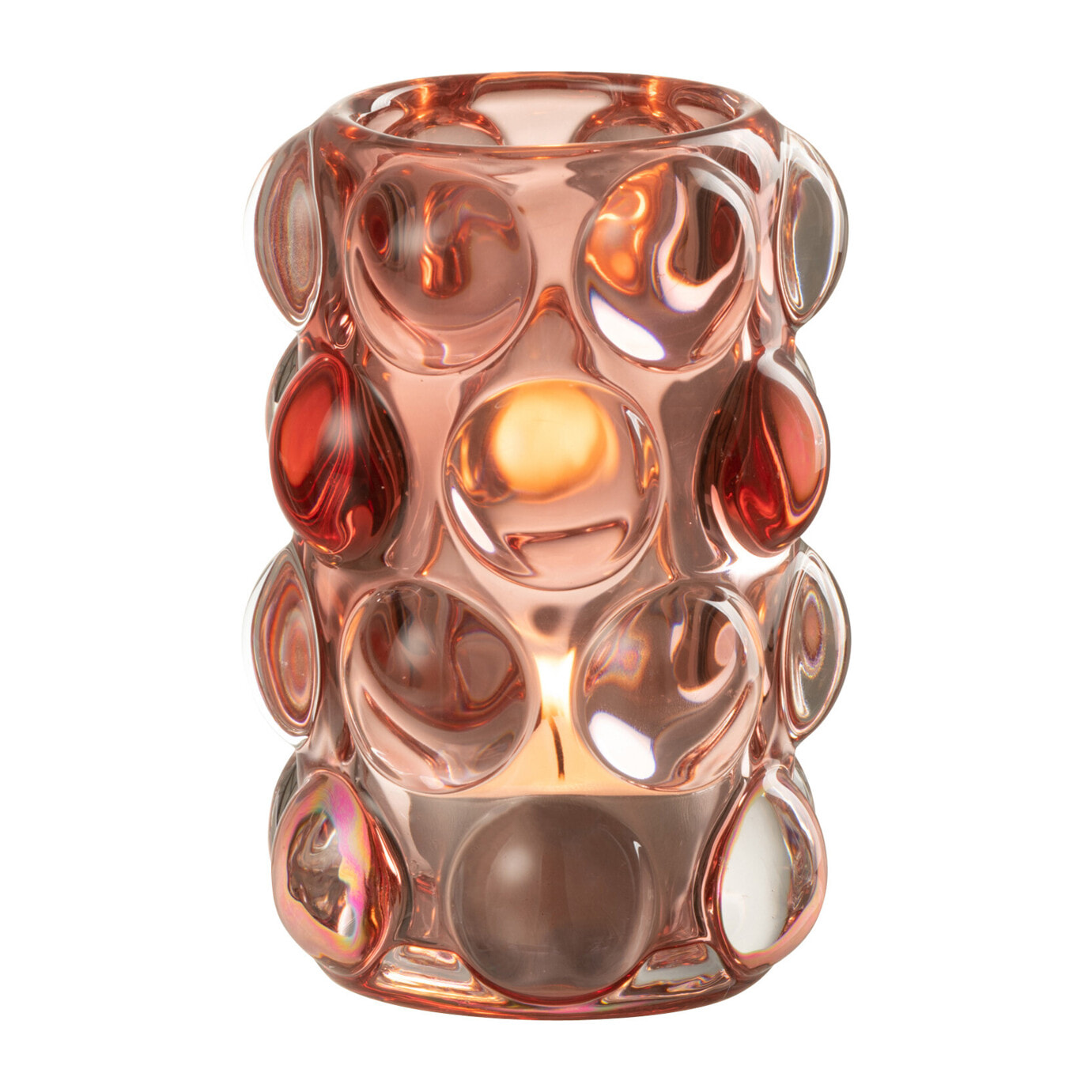 J-Line photophore Bollie - verre - rouge