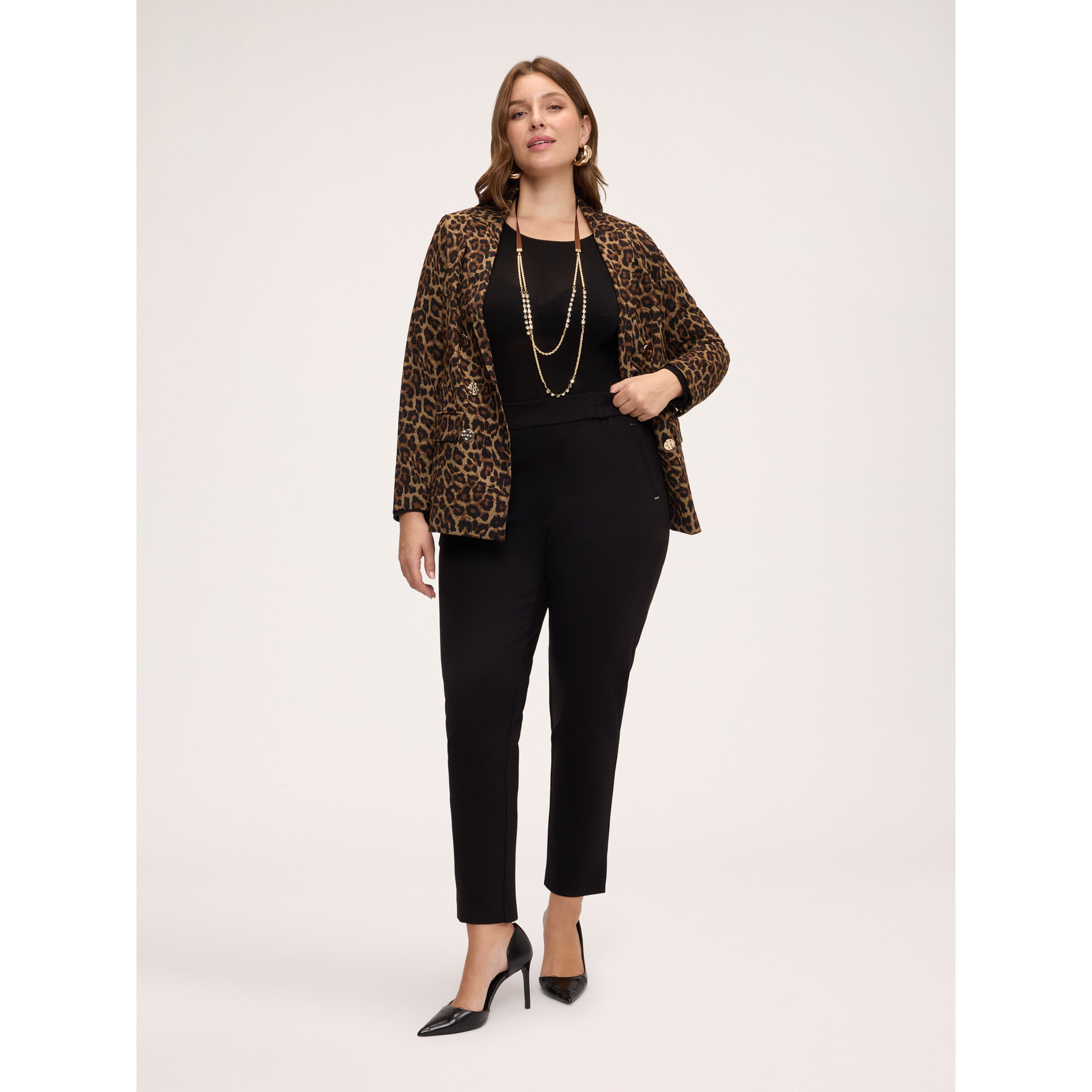 Fiorella Rubino - Pantaloni Joggers in Punto Milano - Nero