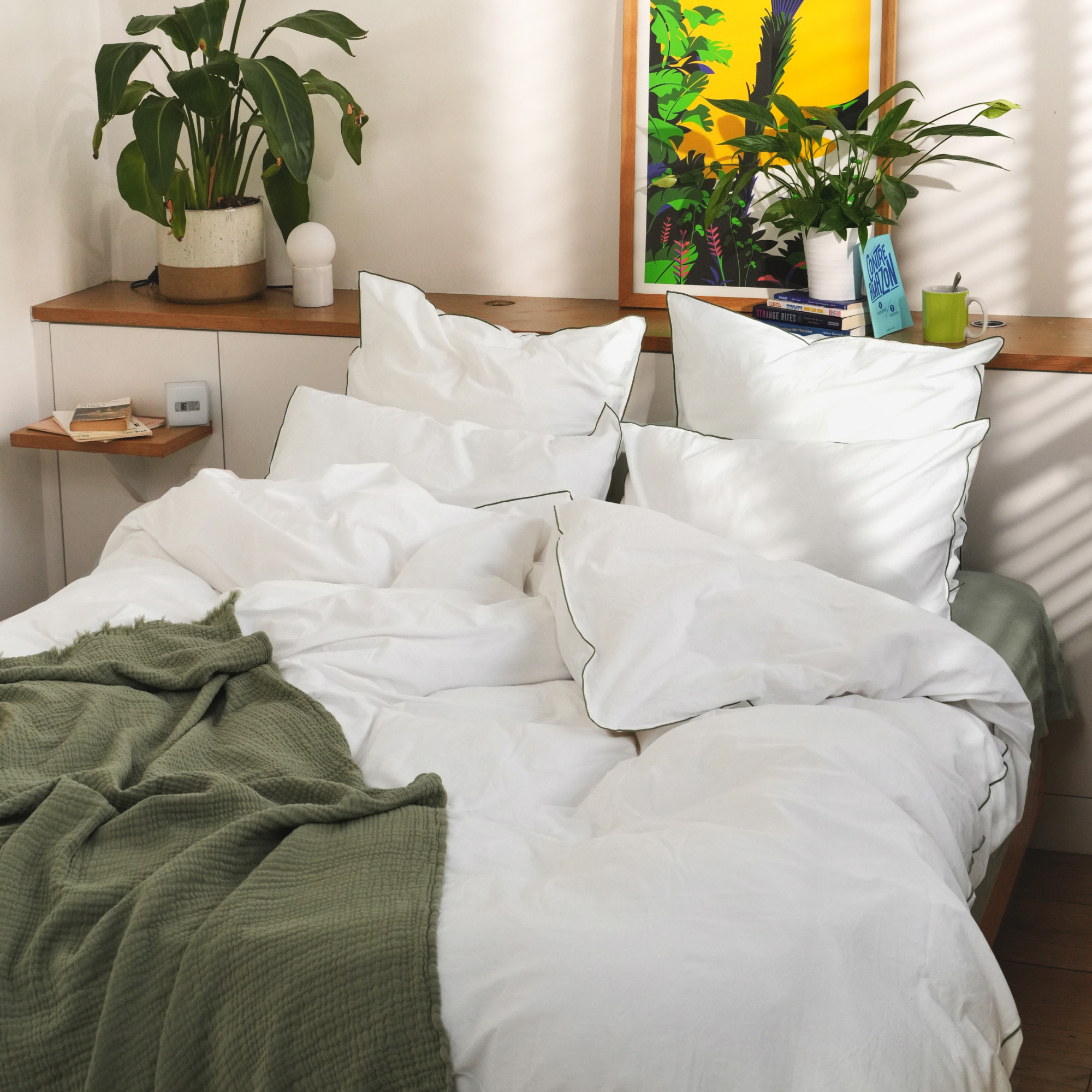 Housse de couette en percale de coton lavé, DOUCEUR LAVÉE