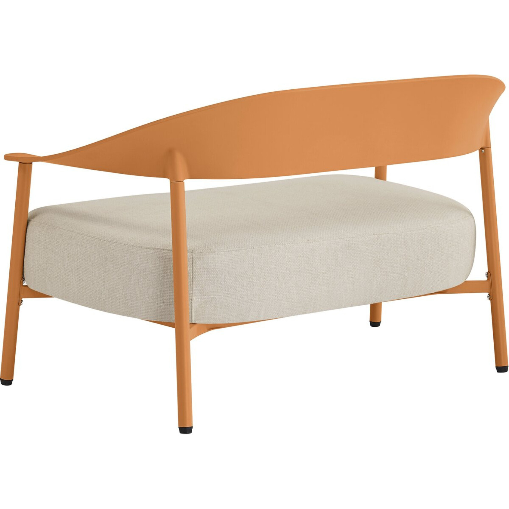 Canapé de jardin en plastique et métal "Céora" - 2 places - Orange