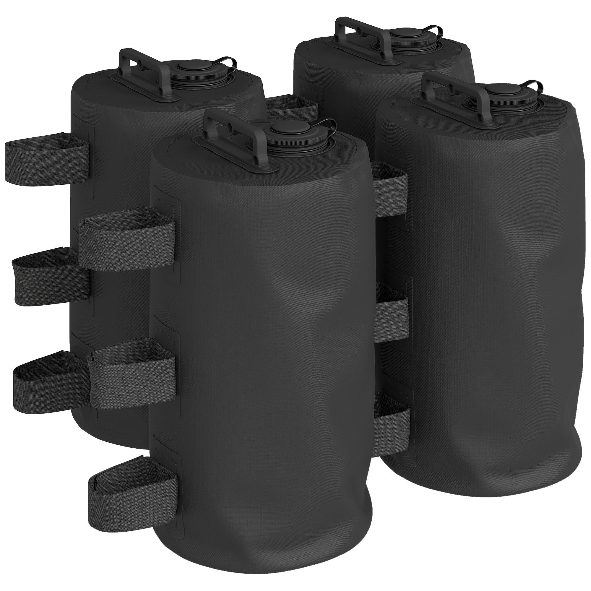 Lot de 4 sacs de lestage pliable tonnelle barnum PVC haute densité noir