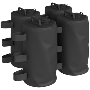 Lot de 4 sacs de lestage pliable tonnelle barnum PVC haute densité noir