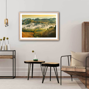 Affiche Paysage de Toscane Affiche sous cadre bois