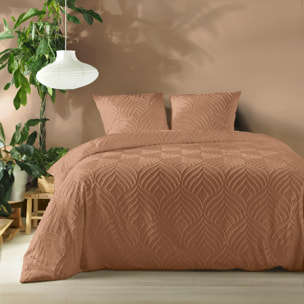 Parure de lit 3 pièces tufté - Rose