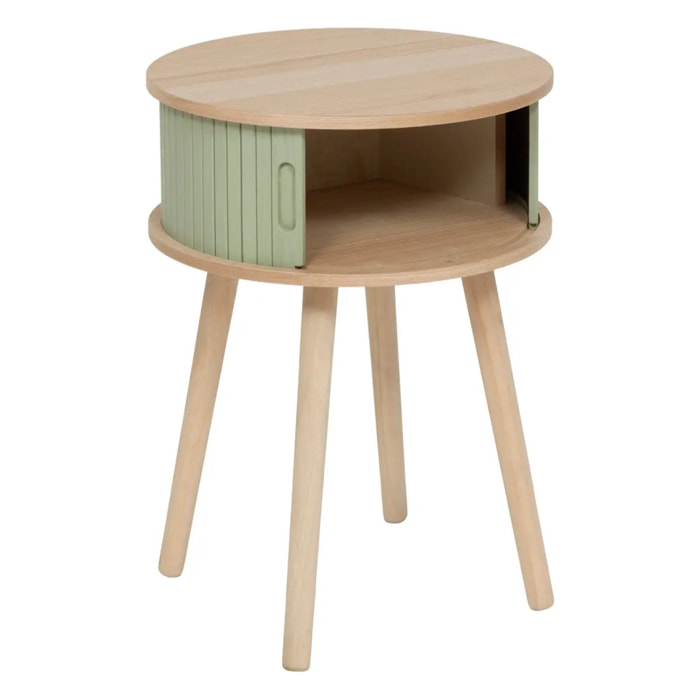 Chevet 2 portes "Nysos" vert olive 54x40x40cm