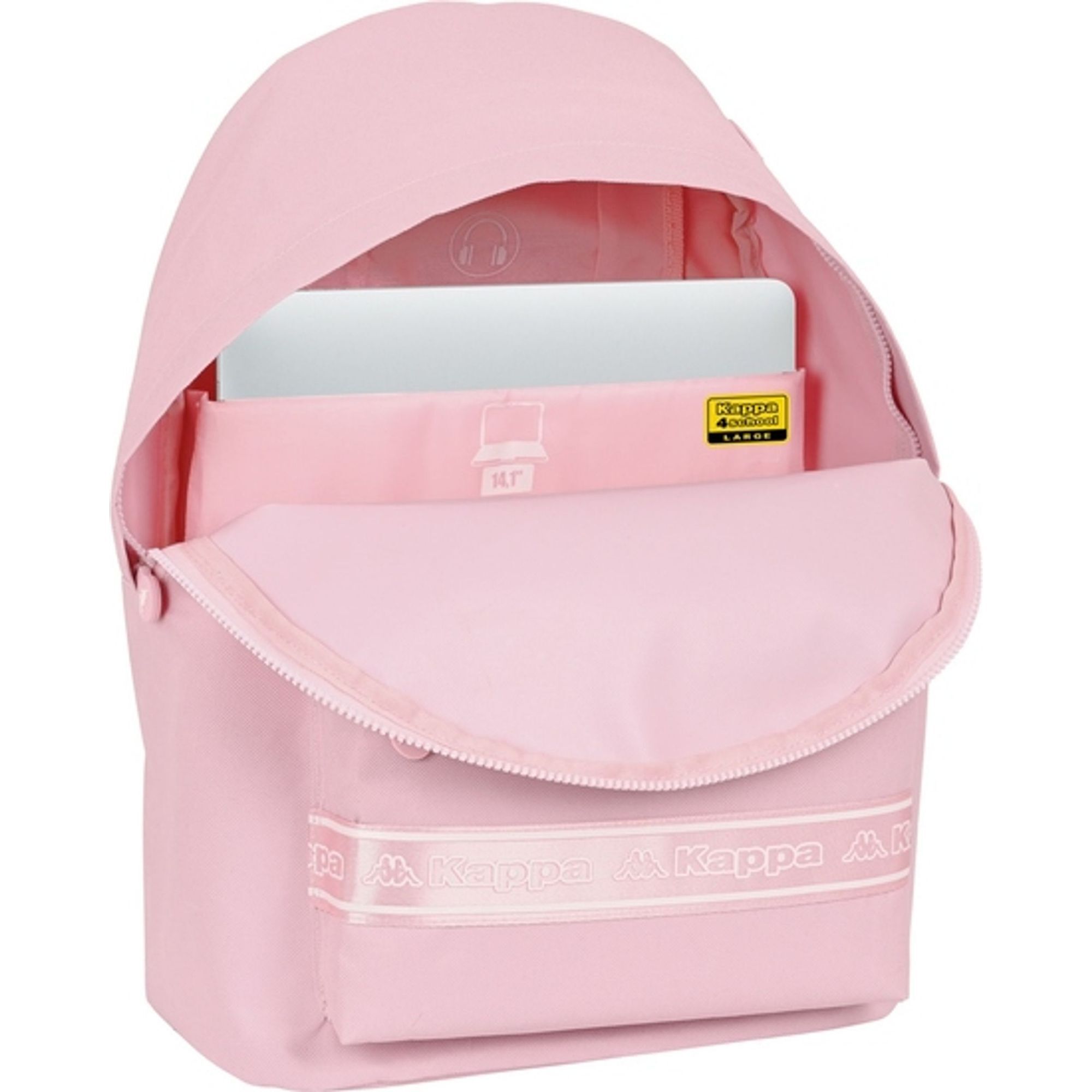 Mochila para portatil 14,1" kappa basics "rosa"