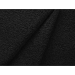 Canapé d'angle droit convertible avec coffre de rangement "Kyoto" 4 places en bouclé noir