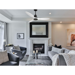 Ventilateur de plafond Réversible  Thermostat Wifi Moteur à courant continu Toits en pente Télécommande Hypersilence Mémoire Shopify Vendible (AUTOMATIQUE)