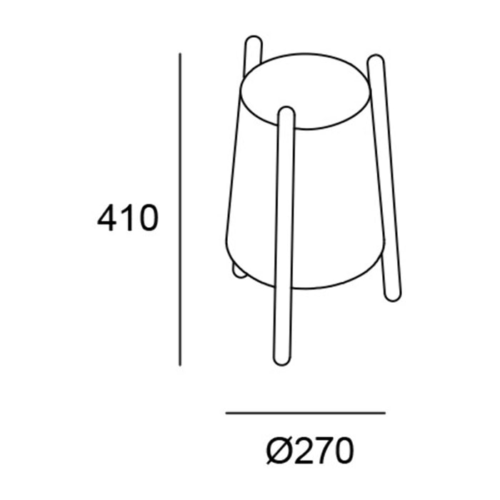 LEDS C4 Woody - Lámpara de Mesa E27 Madera Clara Natural y Textil Blanco