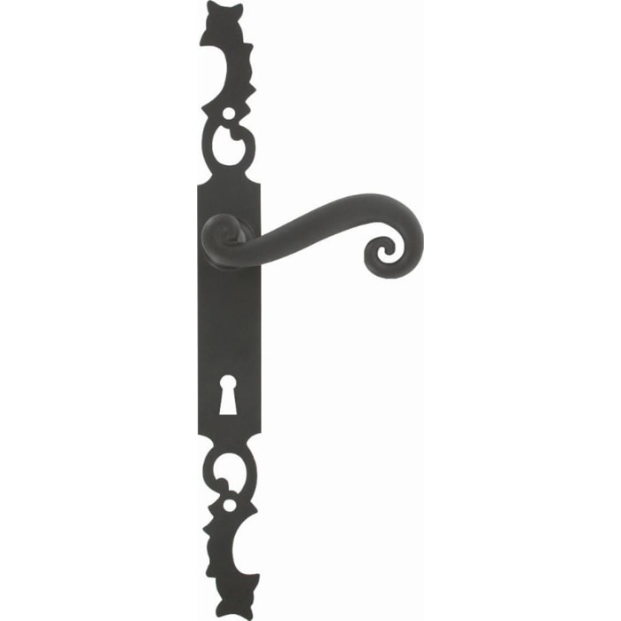 Ensemble de porte rustique Aquitaine 41 BOUVET Fer noir - Clé i - 16406