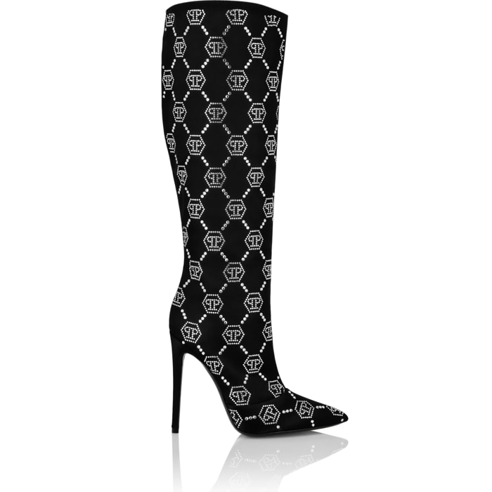 PHILIPP PLEIN Boots High Heels Mid MONOGRAM