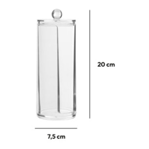 Distributeur à coton "Selena" transparent