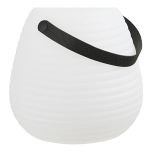 Lampada LED RGB ricaricabile Derry in PE bianco ø21 cm — versione grande