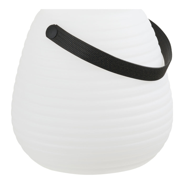Lampada LED RGB ricaricabile Derry in PE bianco ø21 cm — versione grande