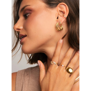 Orecchino Triple Placcato Oro