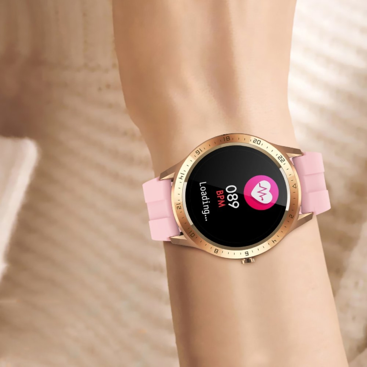 Montre connectée Bluetooth suivi d'activité physique - Rose