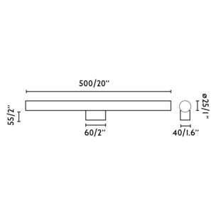 CALMA APLIQUE LINESTRA TERRACOTA 7W 2700K