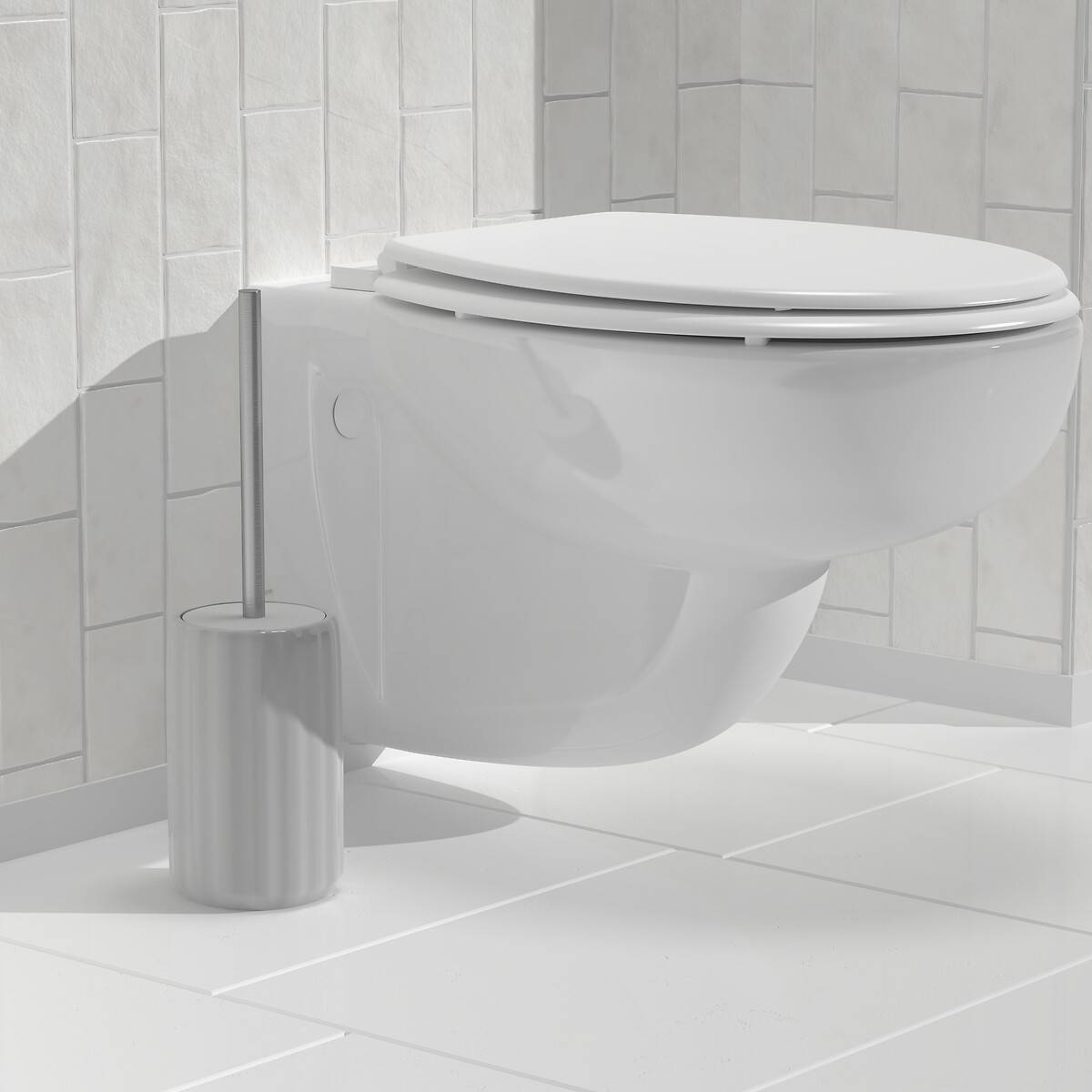 Brosse WC Colorama en céramique H.40cm blanc
