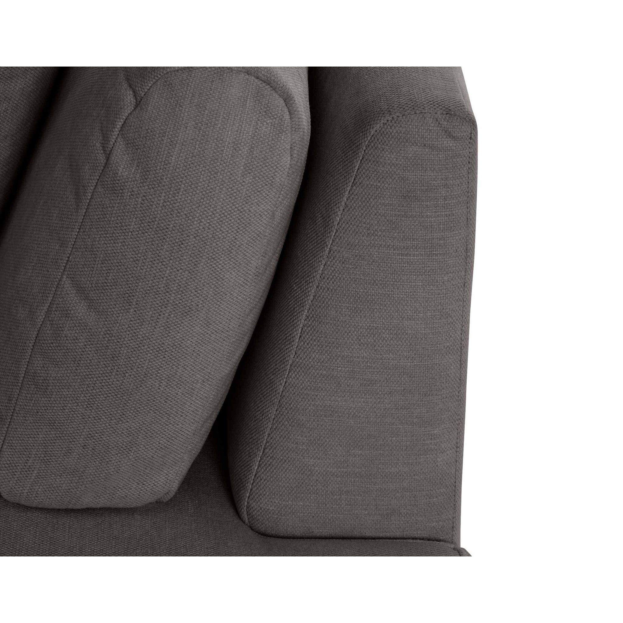 Santorini - module d'assise droit - en tissu texturé - Gris