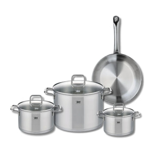 Ensemble de 1 Poêle de cuisson 28 cm et 3 faitouts 16, 20 et 26 cm Elo Profi Citrin