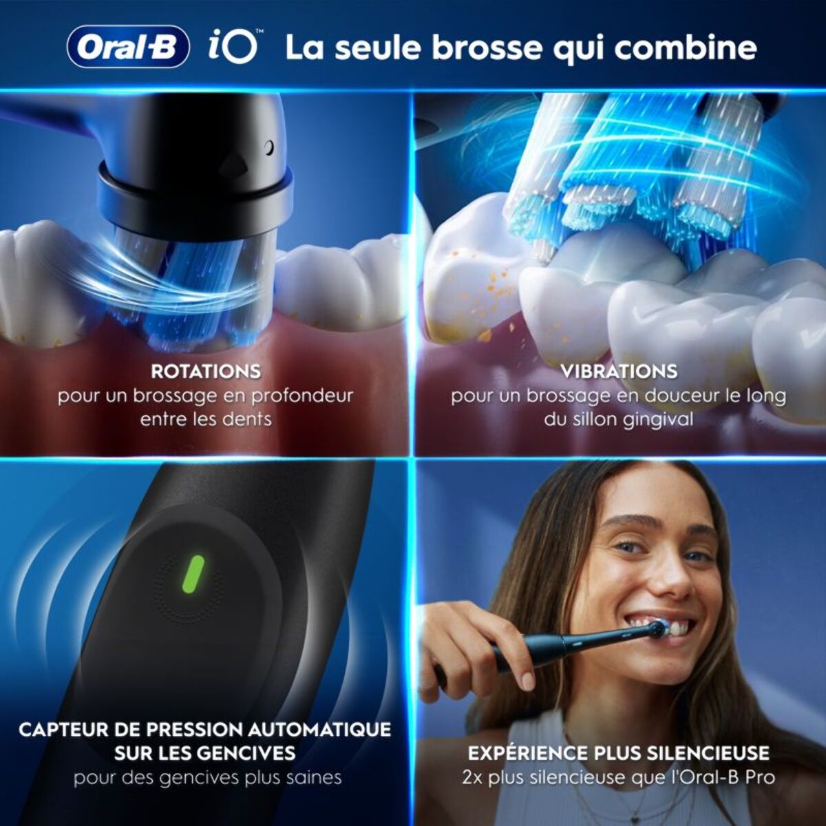 Brosse à dents électrique ORAL-B iO2 Duo Noir et Rose