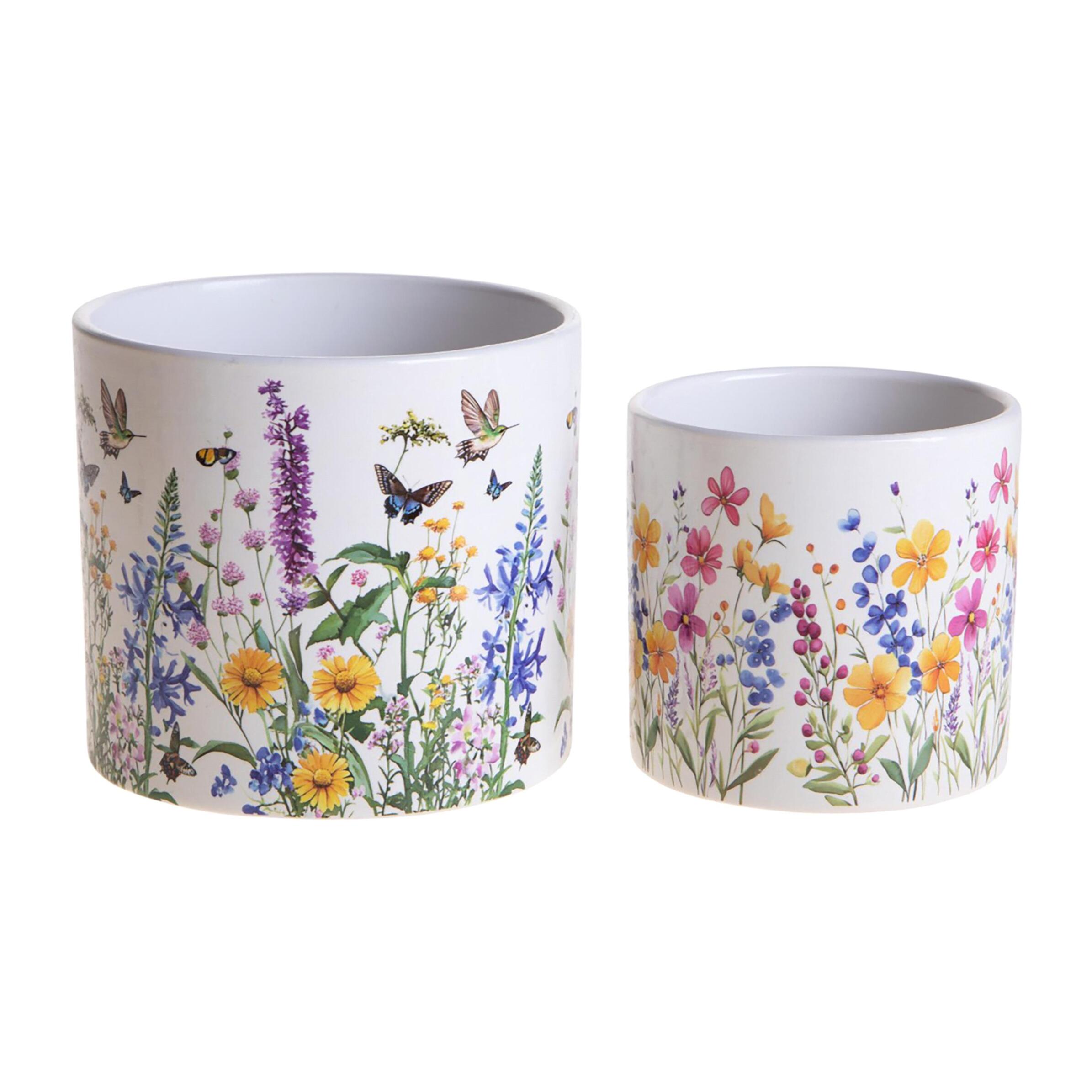 Set 2 vasi - 13,5xH12x13,5cm - Pezzi 3 - Bianchi Dino SpA