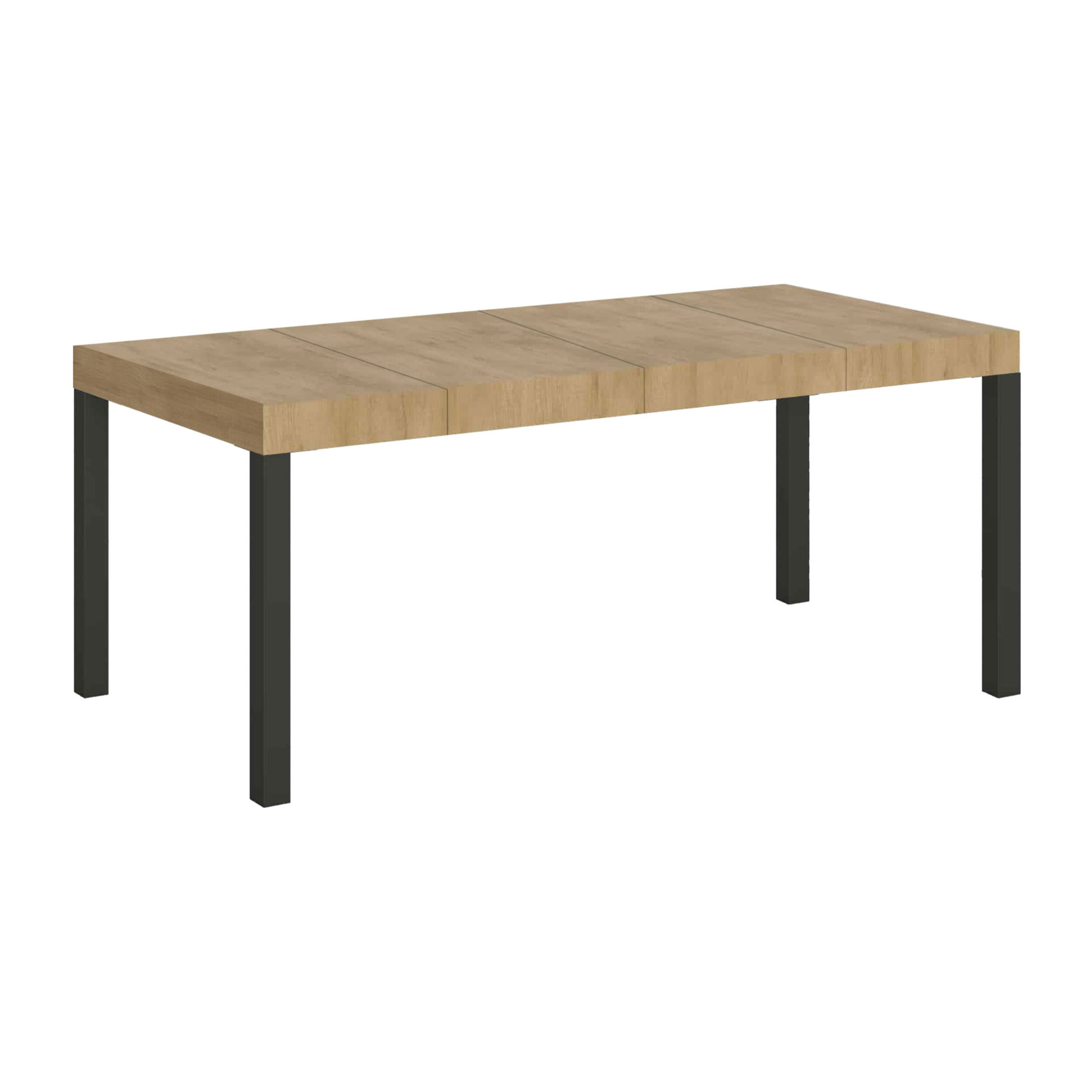 Mesa extensible 90x90/246 cm Everyday Premium Roble Natural estructura Antracita