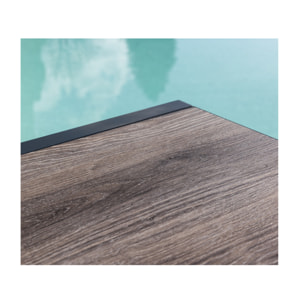 Ensemble table et chaises de jardin  - Gris Anthracite - GUETHARIZIERS chêne brun