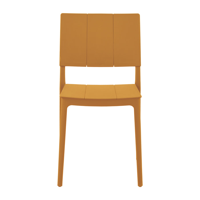 Set Da 4, Sedia Zante In Polipropilene Ambra
