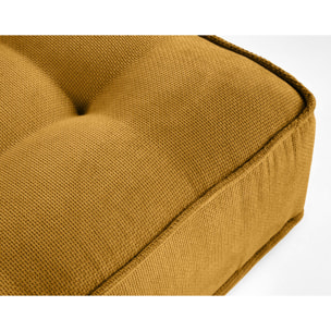 Marisol - canapé d'angle modulable 4 places - velours texturé - Jaune