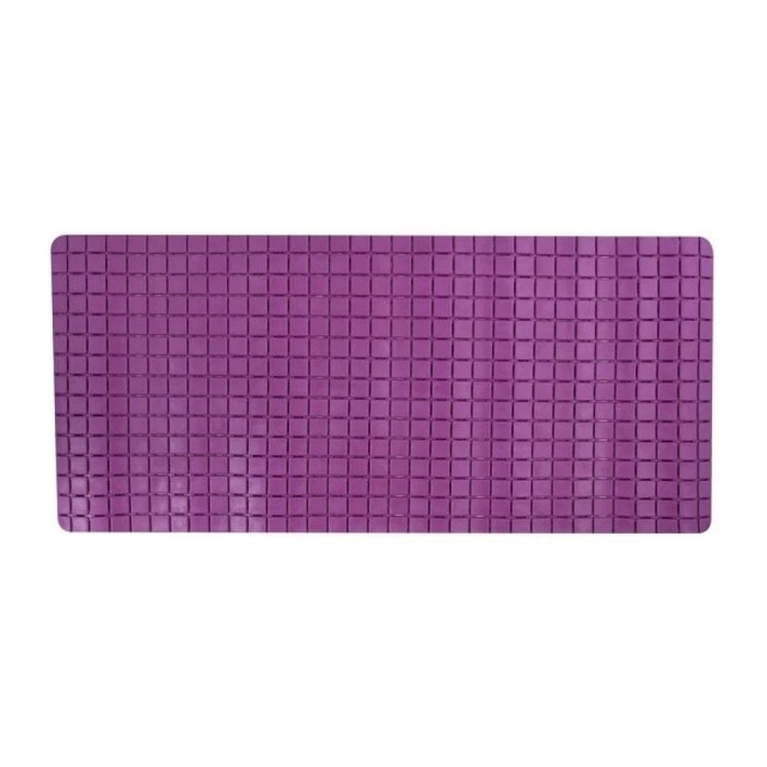 Tapis Fond de baignoire antidérapant Caoutchouc QUADRO 36x76cm Violet MSV