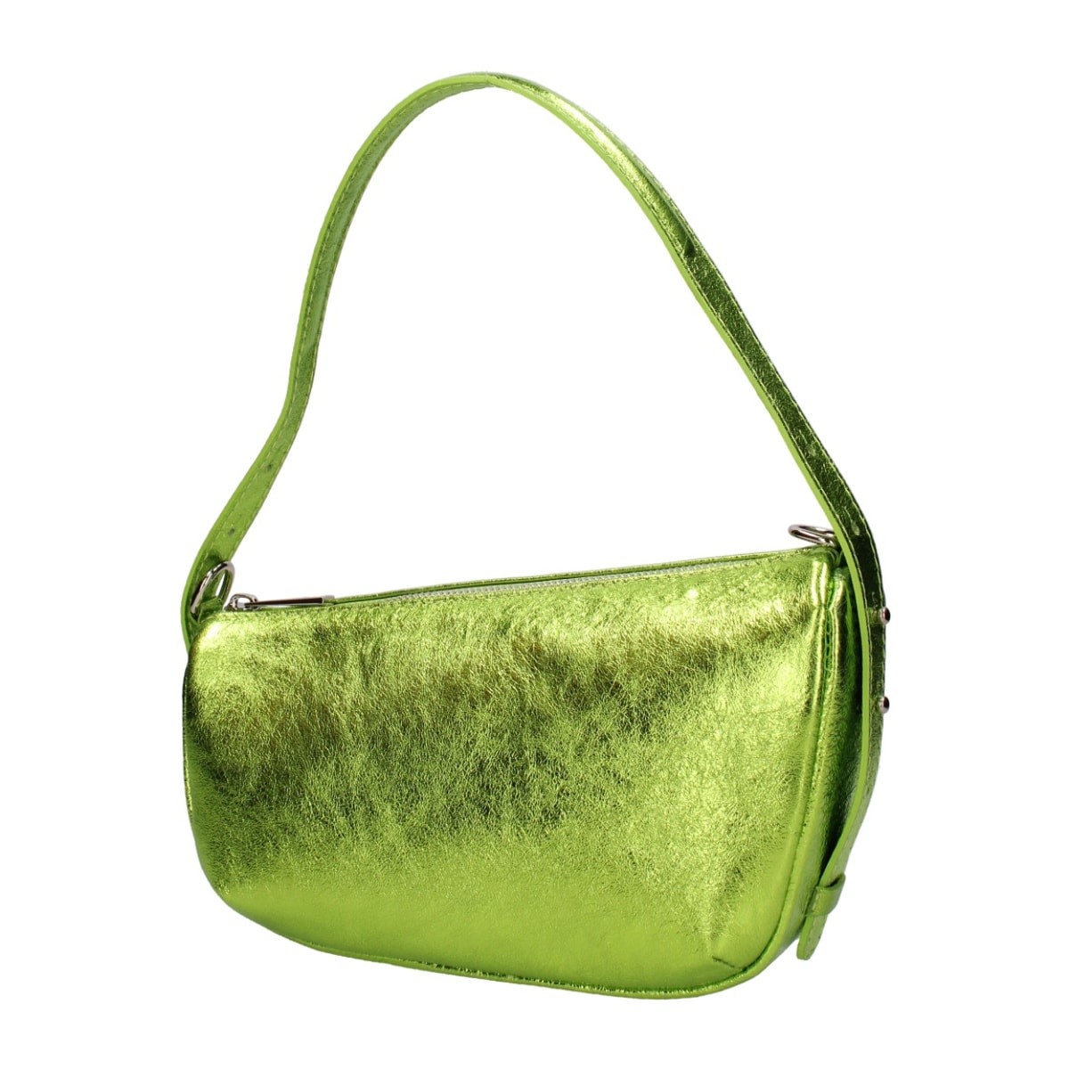 Borsa a spalla da donna - Modello False - Vera pelle e metallo - 26.0 x 15.0 x 10.0 cm