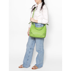 Borsa a spalla da donna In Vera pelle Made in Italy 30x30x9 cm