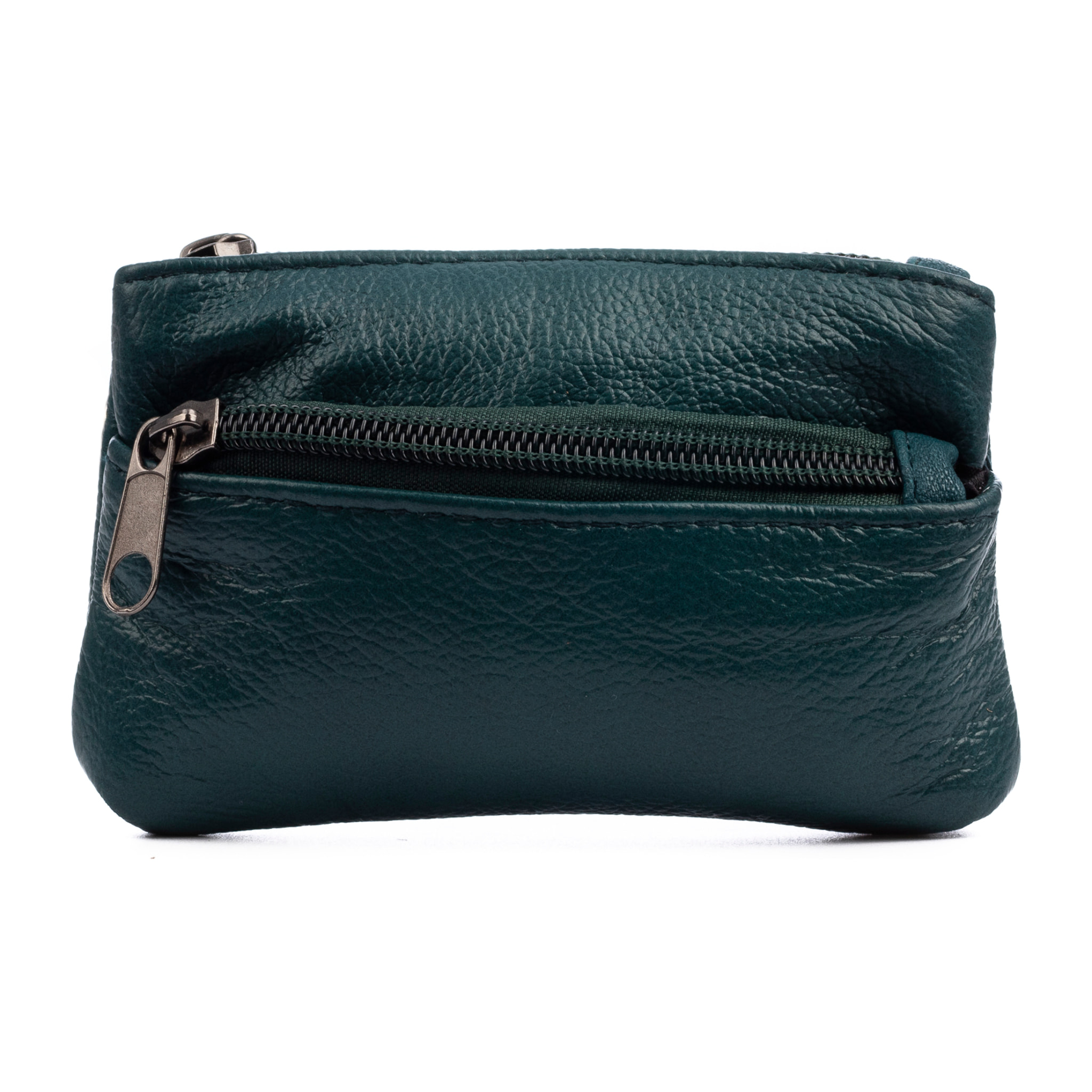 Atrani portamonedas con doble compartimento de piel Dollaro. Llavero interior.